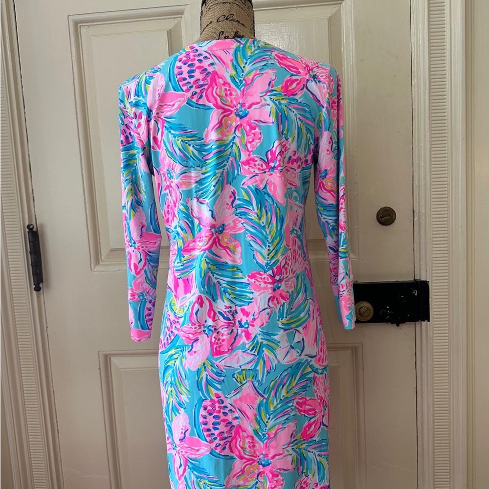 Lilly Pulitzer Pink and Blue Floral Dress - Picture 7 of 9